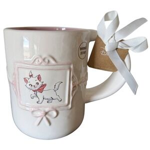 Rae Dunn Disney Marie "Everybody Wants To Be A Cat" Mug Pink Interior